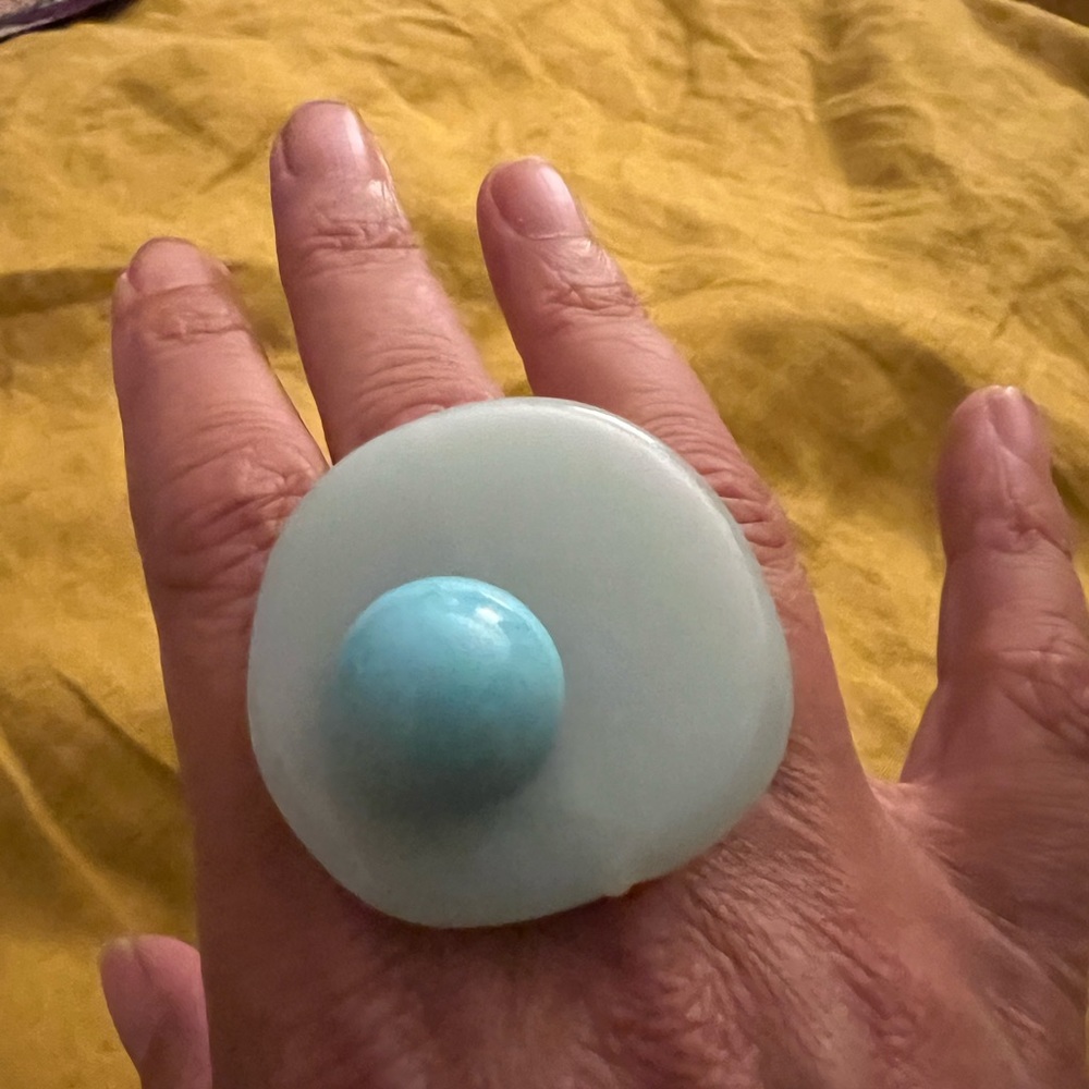 Adjustable lucite ring made in Italy